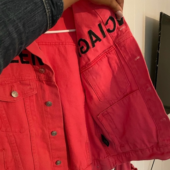 Authentic Balenciaga pink denim jacket . - Picture 2 of 5